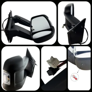 Fiat Ducato Long Arm Wing Mirror Unit  Electric And Manual With Temp Sensor - Driver Side 2006 to 2025
