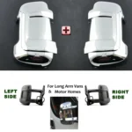 Fiat Ducato Wing Mirror Protectors - Chrome - Left and Right Pair 2006 to 2025