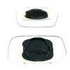 Peugeot 106 Clip on Wing Mirror Glass With Base (Convex)  LEFT HAND ( UK Passenger Side ) 1991 to 2004