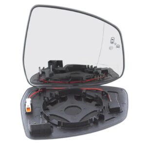 Ford Mondeo 2008-2013 Heated Wing Mirror Glass with Chrome Aspherical Finish Drivers Side (RH)
